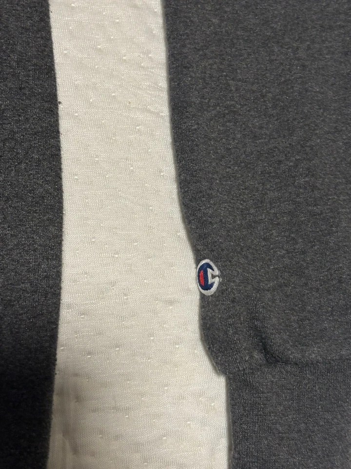 Nueva NYU New York University Champion Sudadera con Capucha Pequeña Nueva York Gris Manhattan Foto 3 de 4