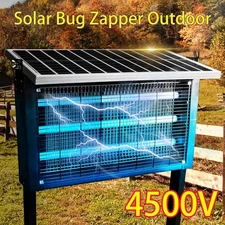 Solar Bug Zapper Outdoor Mosquito Zapper 4500V Waterproof Rechargeable Fly Zappe