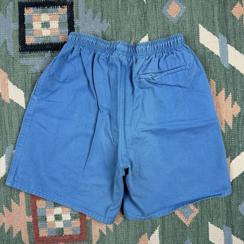 Vintage 90s Nike Cotton Swoosh Sweat Shorts Youth Bottoms Blue Medium (10-12) - Picture 4 of 4