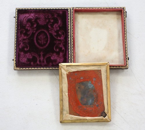 Foto dagherrotipo vintage metà 1800 coppia medioevo aspetto stella - Foto 5 di 5