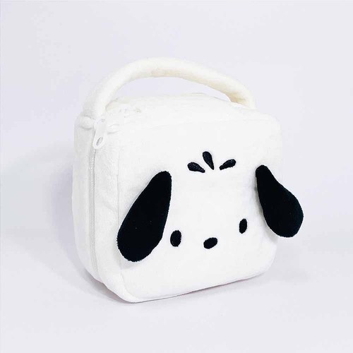 Bolsa cuadrada de felpa para cara Pochacco bolsa de maquillaje accesorios bolsa de cosméticos viaje - Imagen 4 de 6