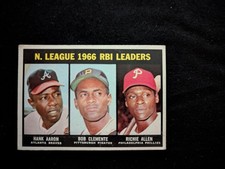 1967 Topps NL RBI Leaders #242 - Aaron, Clemente, Allen - Free Ship