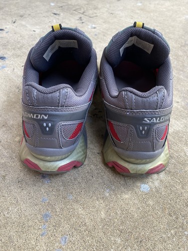 SALOMON XT WINGS Gray Red Trail Running Shoe Ortholite Women's Size 10 Used - Picture 10 of 19