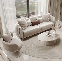 Komfortables 3-Sitzer Sofa Mit Passendem Sessel Und Couchtisch