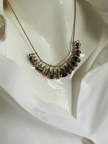 Authentic Alexis Bittar Gold Plated 20” With Multi Crystals Necklaces - Picture 2 of 5