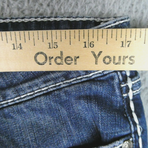 BKE Tenley Jeans Womens 32 Stretch Denim Bootcut Contrast Stitch Embroidered - Picture 12 of 18