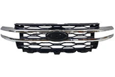 Fit 2022 2023 2024 Ford Expedition Front Bumper Grille Complete Grill Chrome