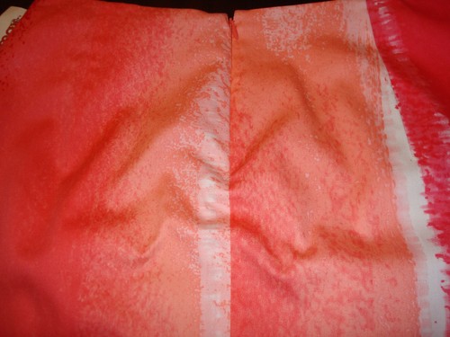 NWT Tahari Behnaz Skirt Teaberry Peach Freeze Orange $248 - Size 8 - Picture 4 of 4