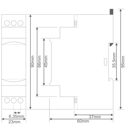 Tense FKV-24F Phasenfehler-Relais Phasenwächter Über-/ Unterspannungsschutz - Bild 3 von 3