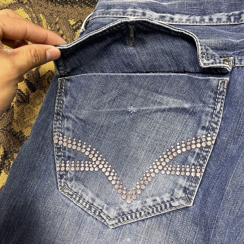 Guess Mens 33x30 REBEL Low Rise Wide Straight Leg Baggy Distressed Jeans - Picture 10 of 10