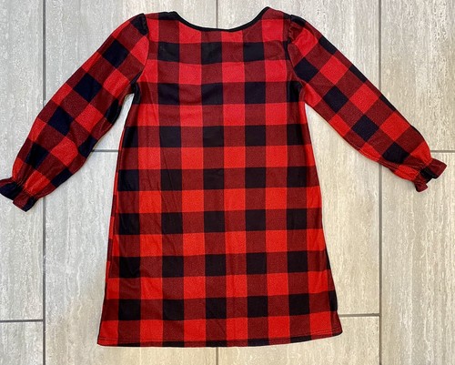 Wondershop Girls Buffalo Plaid Holiday Christmas Nightgown Size 6, Cute! - Picture 9 of 13
