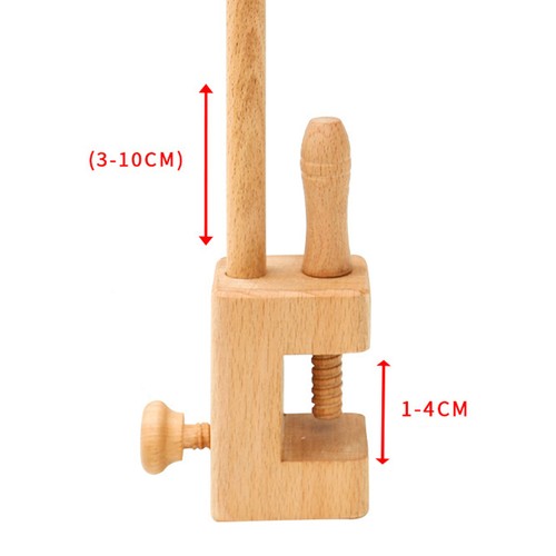 Solid Natural Wood Embroidery Hoop Stand Holder Rack Cross Stitch Frame - Picture 4 of 12