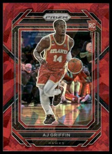 2022-23 Panini Prizm #248 AJ Griffin Prizms Red Ice Atlanta Hawks