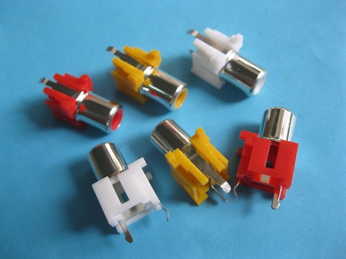 900 pcs AV Pin Jack RCA Female 3 Color Audio Video AV Socket Connector AV-8.4-6 - Picture 3 of 8