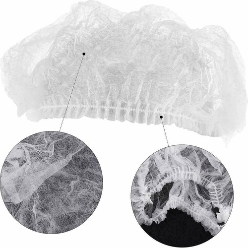 100pcs Disposable Hair Net Bouffant Cap Folded for Kitchen Medical Head Cover - Picture 14 of 24