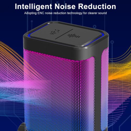 USB Microphone NoiseCancellation Cardioid Condenser RGB Gaming Mic for PC Laptop - Picture 3 of 12