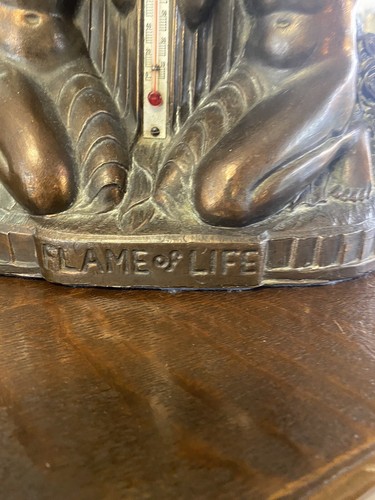 Original Working Vintage Clock "FLAME OF LIFE" / Therm.. - Picture 10 of 11