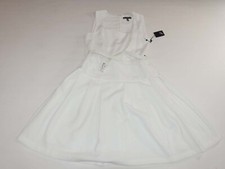 Adrianna Papell Women's Crepe Sleeveless Dress Size 12 NWT White Knee Length
