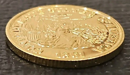 1861 KONFÖDERIERTE STAATEN VON AMERIKA TOKEN CSA MEDAILLE BÜRGERKRIEG MÜNZE 5 $ GOLD - Bild 3 von 6