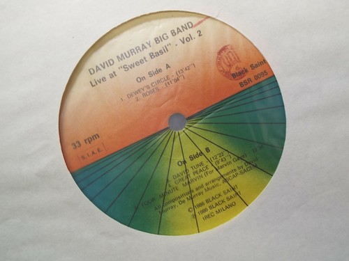 David Murray Big Band Live At Sweet Basil Vol. 2 Black Saint 1986 LP VINYL ALBUM - Picture 3 of 3