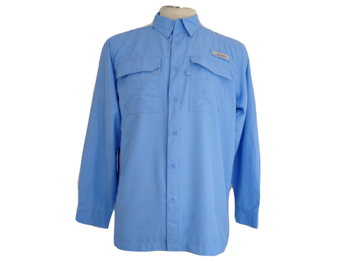 Habit Outdoor Angelhemd Herren Gr. Large hellblau langarm belüftet - Bild 7 von 18