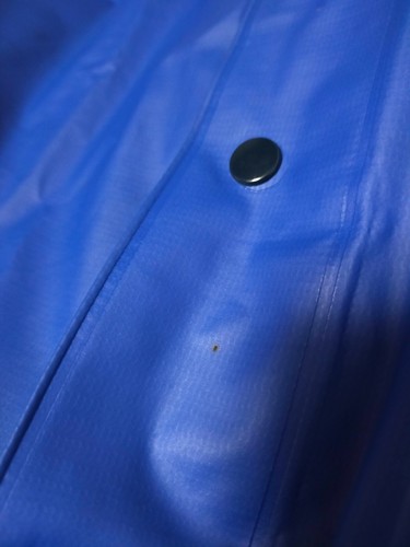 Vintage retro vinyl fisher longcoat Japan old raincoat blue heavy duty - Picture 12 of 23