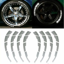 8 Gruppi Adesivi Lettering Riflettenti Pneumatici Auto Bianco Stile Lama Accessorio Decorazione