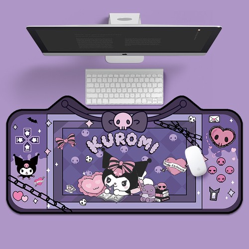 Großes rechteckiges Kuromi My Melody lila Mauspad Tastatur Tisch Teppich Matte rutschfest - Bild 9 von 26