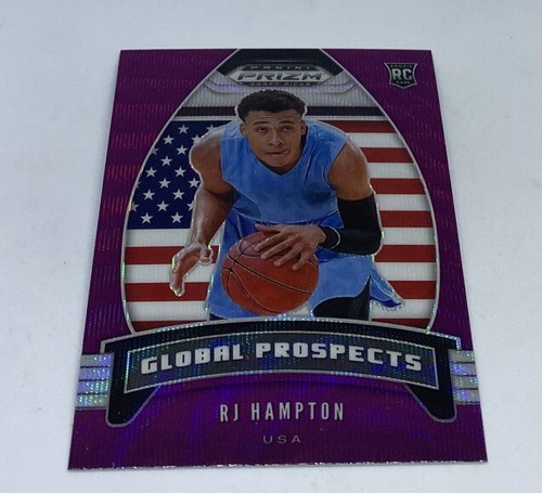 2020-21 Prizm Draft Picks RJ HAMPTON Purple Prizm Wave Global Prospects #99 - Picture 1 of 2