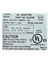 Genuine Skynet (DAD-3004) 30V 0.4A Solid Black AC Adapter Power Supply