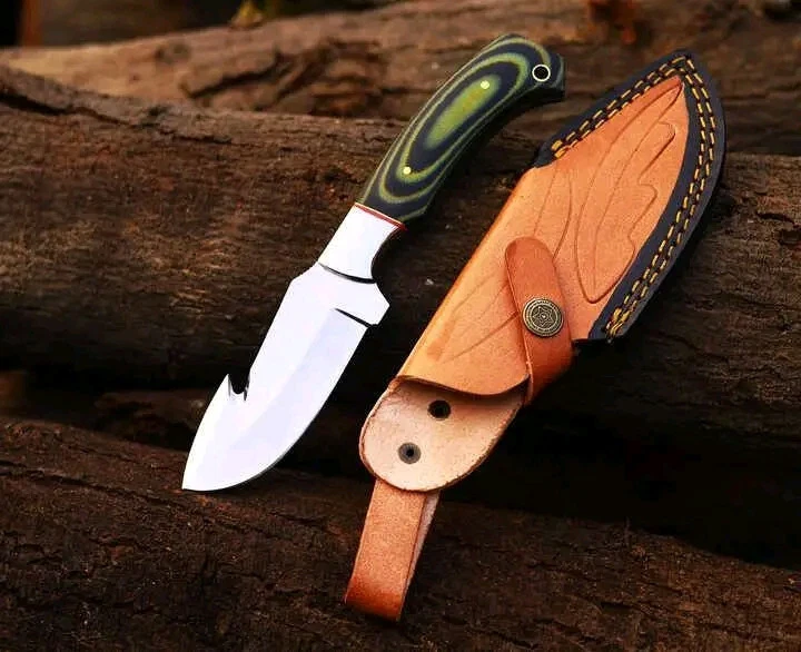 Custom Handmade High Polish Steel Survival Huk Knife | Hunting Knife Camping.