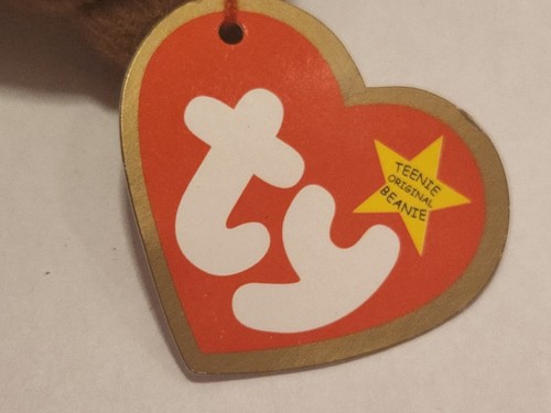 Britannia Bear: Teanie Beanie Baby! UK ENGLAND š¬š§ w/ Tags! Brown vtg. 1993 - Picture 3 of 8