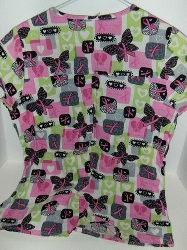 Scrubstar cure ribbons scrub top - Small - Picture 3 of 3