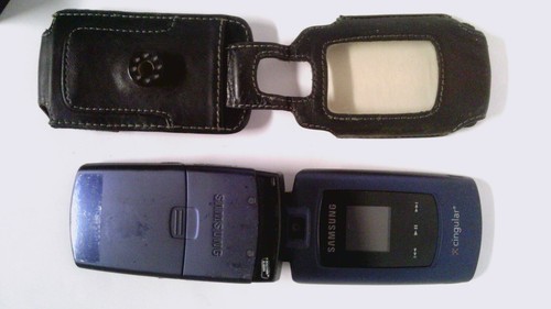 ✅ Samsung~SGH-A707~Schwarz~Cingular~Selten~Flip Phone & Leather Case 🦁 - Bild 7 von 10