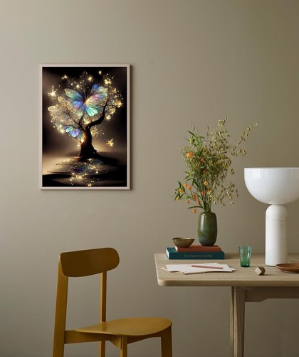 Kits de Arte Diamante para Adultos, Árbol Brillo Pintura 5D Negro - Imagen 4 de 7