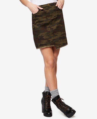 ¡Nuevo! FALDA ESTAMPADO CAMUFLAJE ASIMÉTRICA SANCTUARY talla 26 ($89) NUEVA CON ETIQUETAS Camuflaje - Imagen 1 de 2