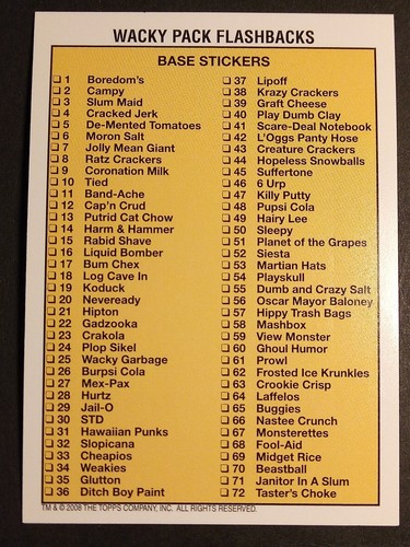 Topps Wacky Pack Flashback Sticker - You Pick - Bild 43 von 137