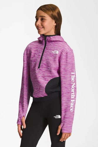 The North Face Trailwear Hoodie Kids Large 12 Purple 1/2 Zip Long Sleeve JDM1129 - Picture 7 of 10