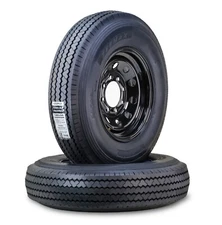 2 ZEEMAX Trailer Tire Wheel ST225/90D16 10-Ply E 123L 8 Lugx 6.5" Black Mod Rim