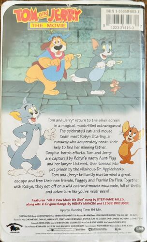 Tom and Jerry The Movie 1993 Clamshell VHS - Picture 2 of 3
