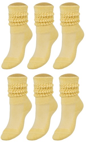 Cotton Kids Long Socks Knee High Slouch Socks 6 Pairs 3-15 Years Old - Picture 28 of 46