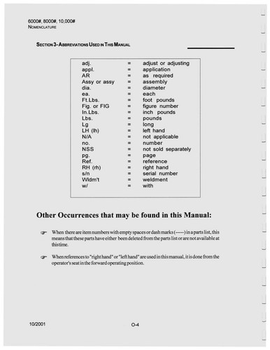 6044 644 Traverse ForkLift Service Parts Manual Fits Pettibone 6044 & F-644 - Picture 3 of 9