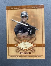 2001 SP Game Bat Edition Milestone Piece of the Action Frank Thomas #M-FT HOF