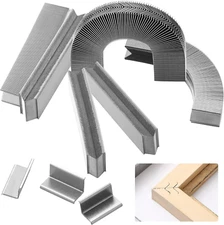 Therwen 400 Pcs V Nails for Hardwood Graphics Framing Hardware Frame Joiner Stro