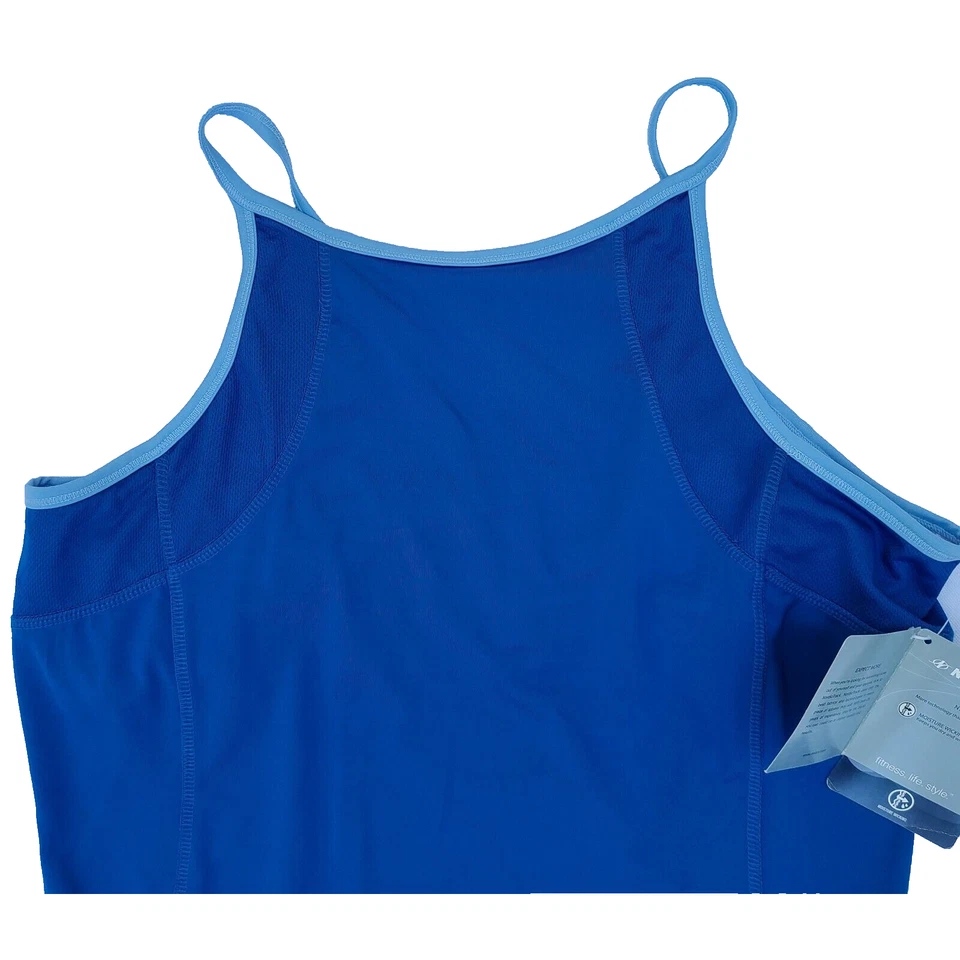 Camiseta sin mangas NordiTrack Misses azul Christine Performance para mujer talla grande, nueva Foto 2 de 4