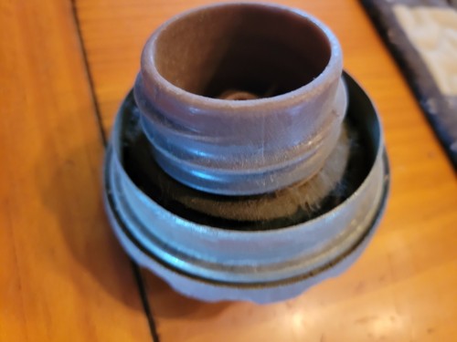 Unleaded Gas Only Vintage Metal Gas Fuel Cap - Picture 6 of 6