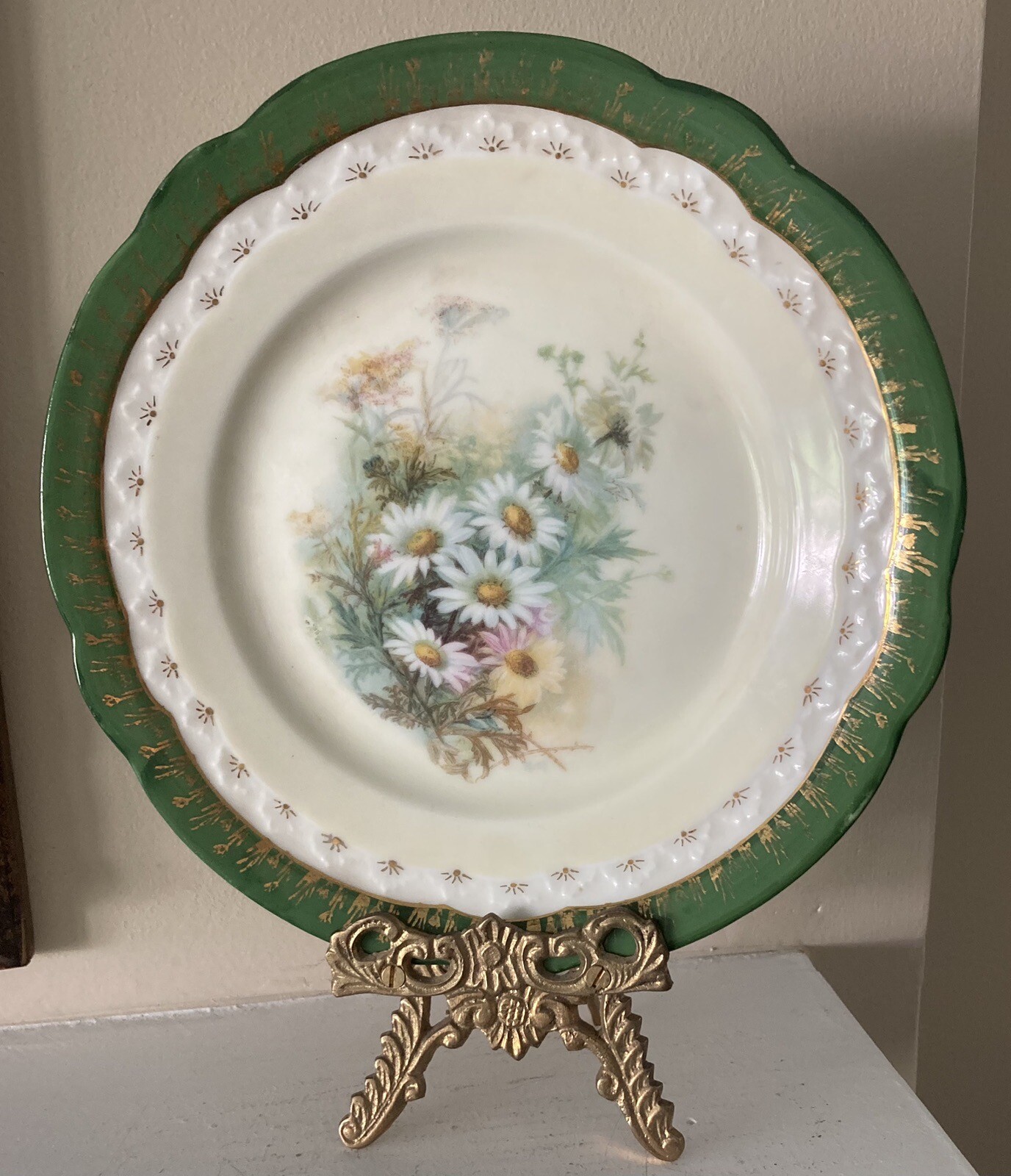 Antique Bauer Rosenthal & Co. BRC Fidelio Daisy Salad Plate Germany 7 5/8”