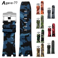 28mm Camouflage Rubber Strap Watch Band For Audemars Piguet AP 15703 Royal 2640