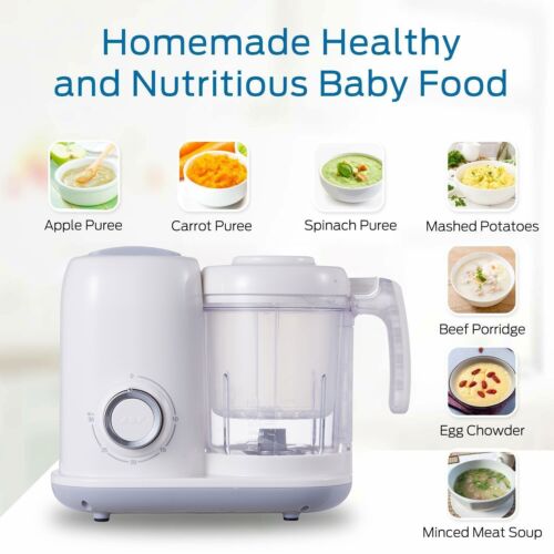 4 in 1 Babynahrungsmaschine Mixer Dampfgarer Baby Flasche Wärmer Lebensmittel Heizung Zubehör - Bild 11 von 11