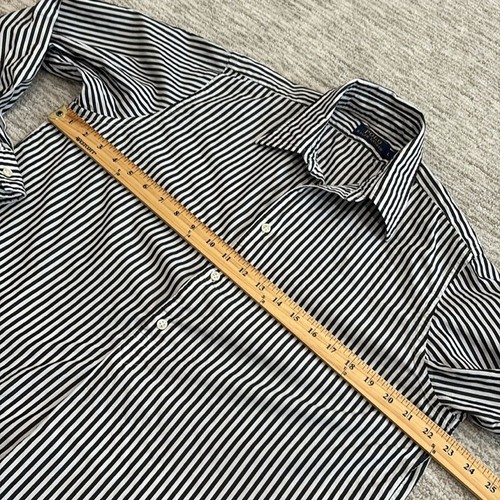Polo Ralph Lauren a righe 1/2 placket tunica camicia donna taglia large manica lunga - Foto 5 di 13